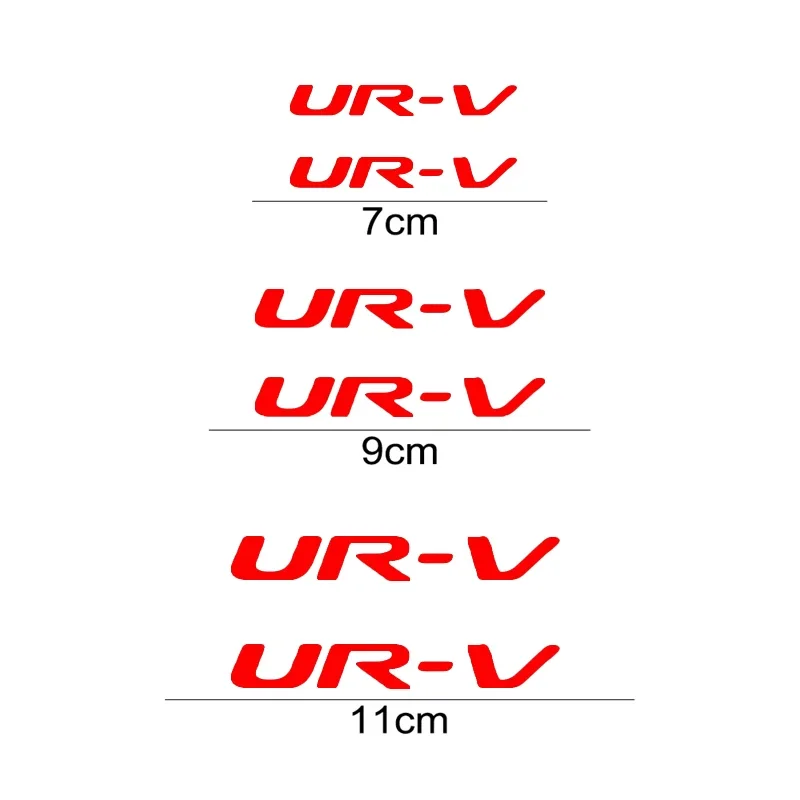 URV Sticker Car Caliper Cover Decal Film for Honda UR-V Logo CIVIC HRV CRV FIT XRV City MUGEN VETC Insight Type S VEZEL Stream