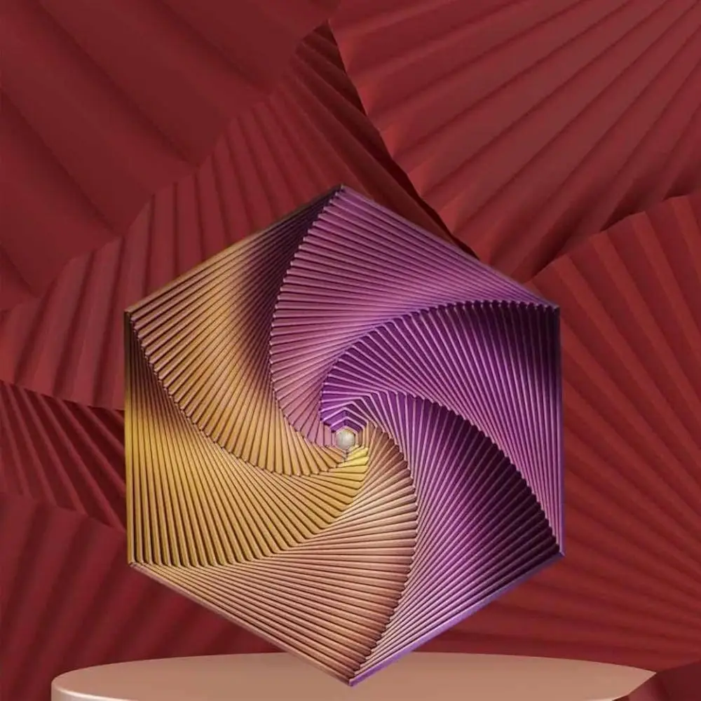 抗ストレスフラクタルフィジェット六角形プレイ感覚玩具六角形六角形スパイラルマインドフル瞑想ツールPLA