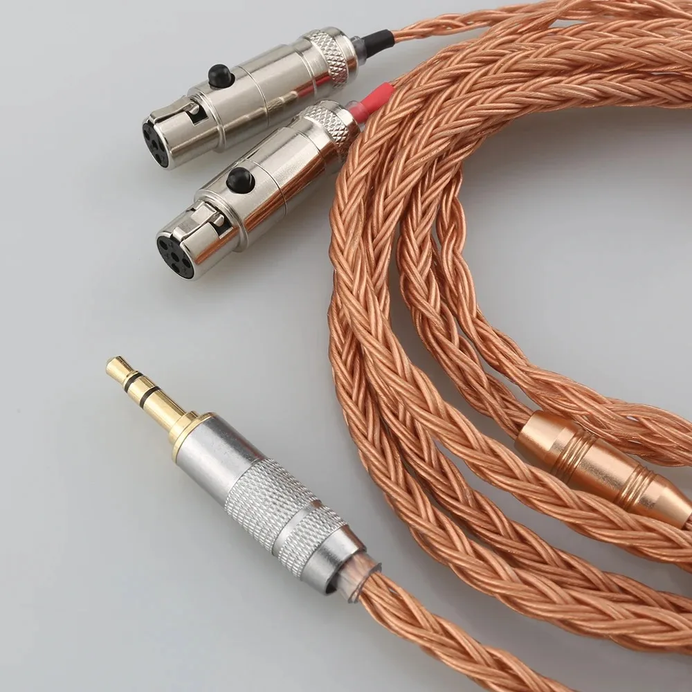 16 Core OCC Upgrade Cable for Audeze LCD-2 LCD-X LCD-XC LCD-3 LCD-4 LCD-4z Dual Mini XLR Headphone Cable 2.5 3.5 4.4 6.35mm XLR