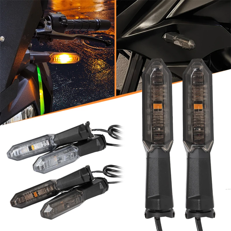 For KAWASAKI VERSYS-X 250 300 2017-2022 Z750 Z900 ER6N Z800 Z900 Z1000R Motorcycle LED Turn Signal Indicator Lights Blinkers