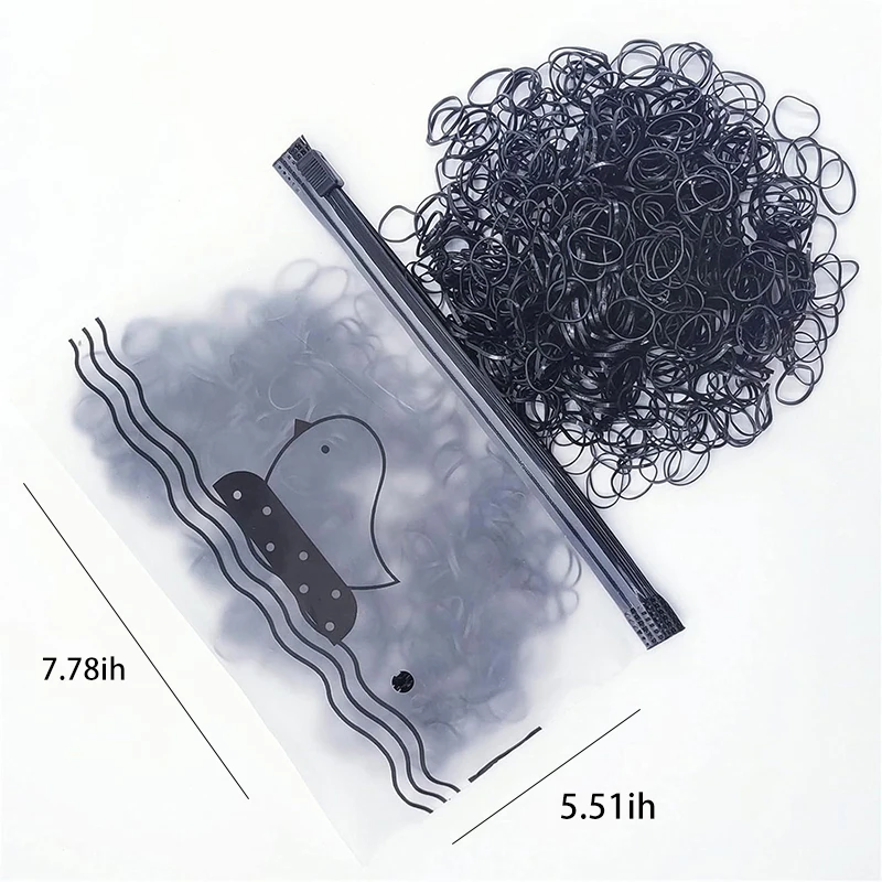 Fun Cartoon Printed Bag of Elastic Bands - 300+ Pcs for Holiday Prep, Hairstyles, DIY Crafts, and Organizing (1 Pack) - Image 6