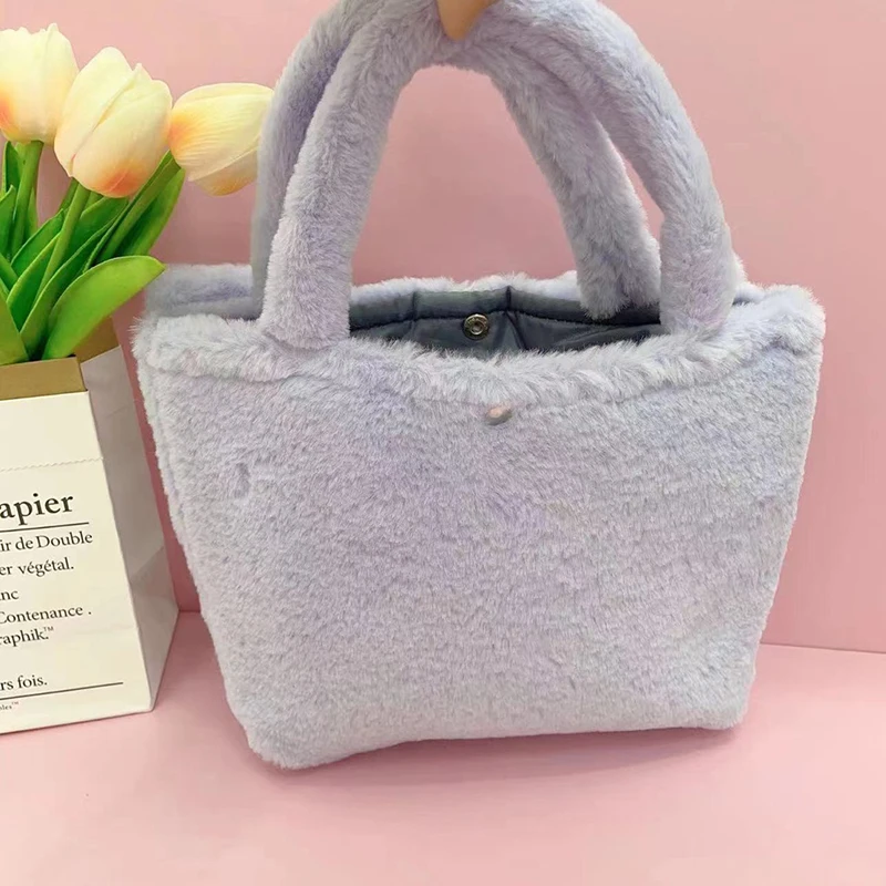 Sanrio Plush Bag Kawaii Hello Kitty Cinnamoroll Melody Plush Crossbody Bag High-Capacity Cartoon Hello Kitty Handbag for Girl