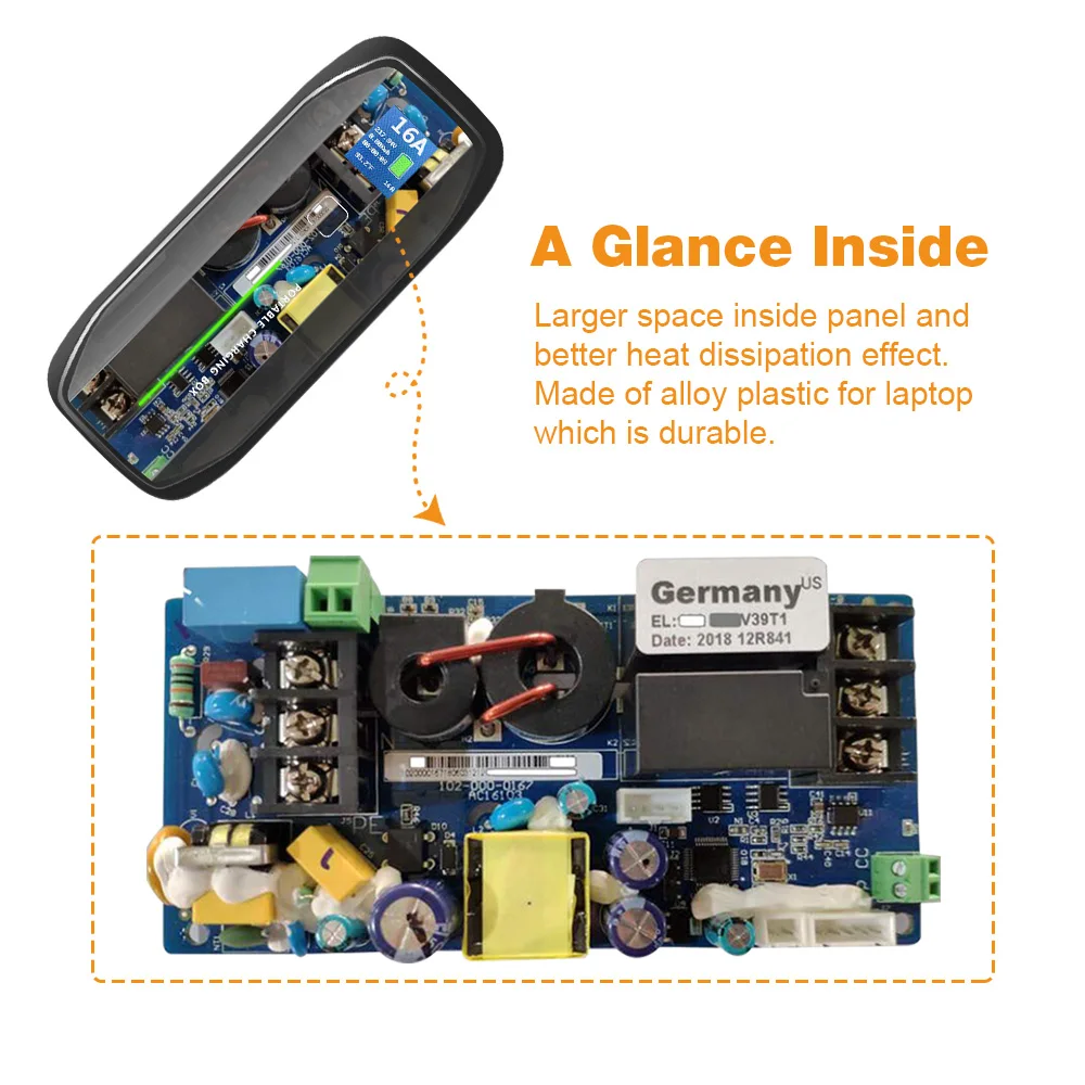 Кабель для зарядки электромобиля уровня 2, 10/16 А, регулируемый ток Schuko Type 1, SAE J1772, состояние зарядного устройства для электромобилей, новый