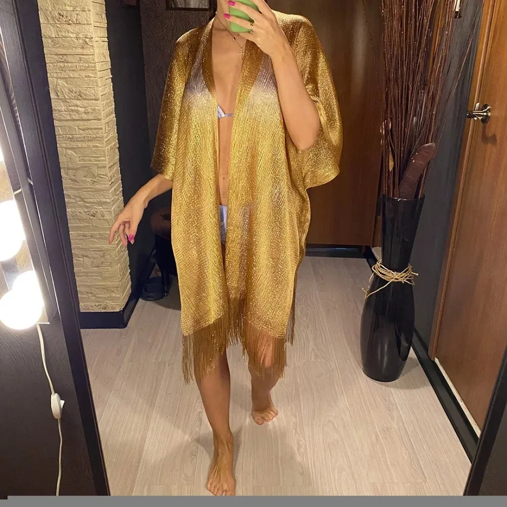 Fashion Women Cardigan Mid-length Summer Mesh Shawl Loose Sun Protection Clothing Women Jacket Shirt Outerwear