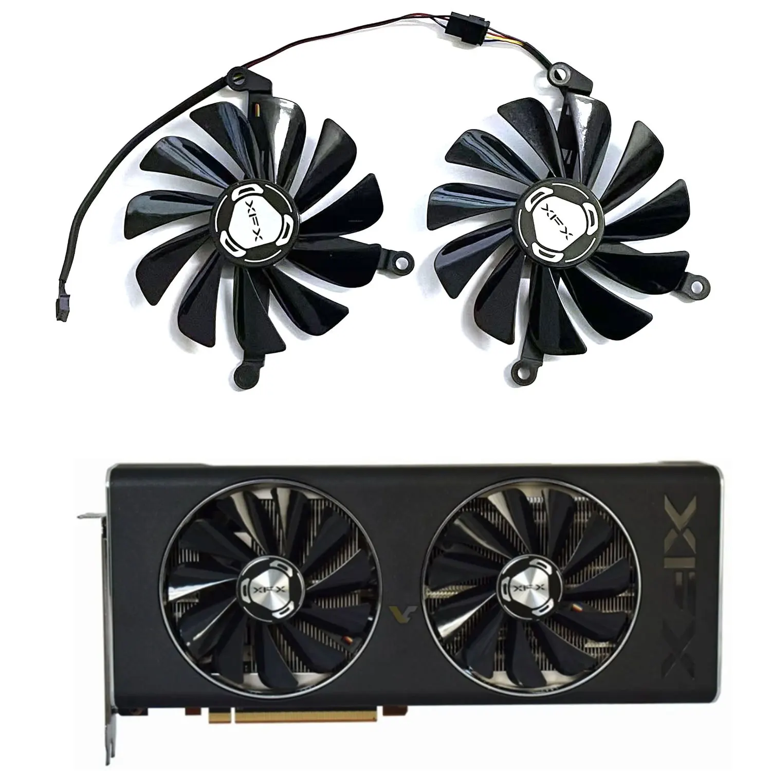 

New 95MM 4PIN RX5700XT GPU Fan for XFX Radeon RX 5700 XT 5700 8GB THICC II Ultra Graphics Card Cooling Fan