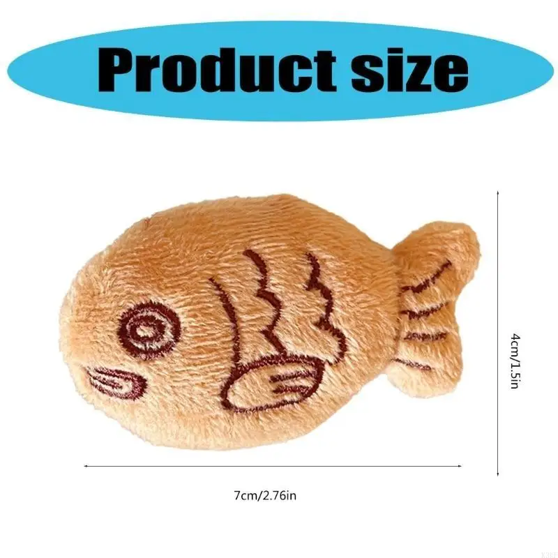 K3KF Fun Brosche Revers Pin Taiyaki Cartoon Fisch für Kleidungsjacken Hüte Taschen Neuheiten Broschen Kleidungszubehör