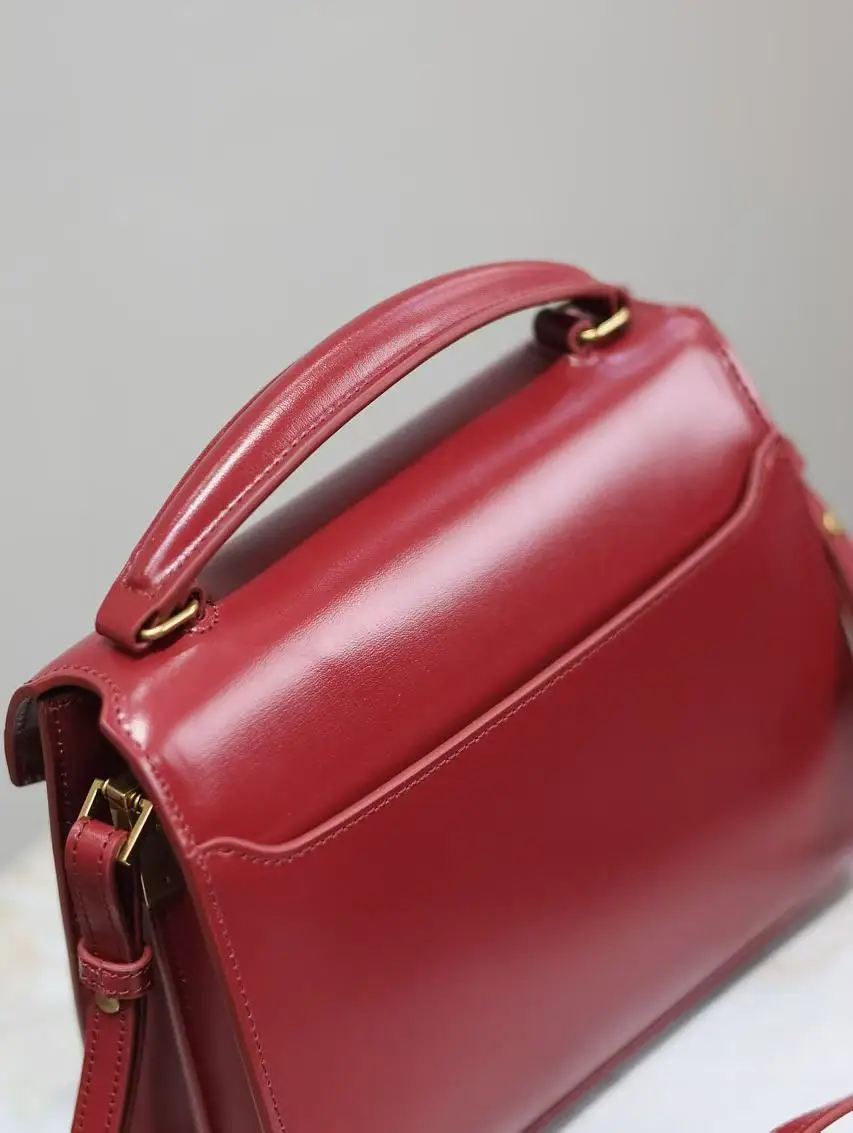 Women cross-body bag Christmas red handle bag office career lady bag