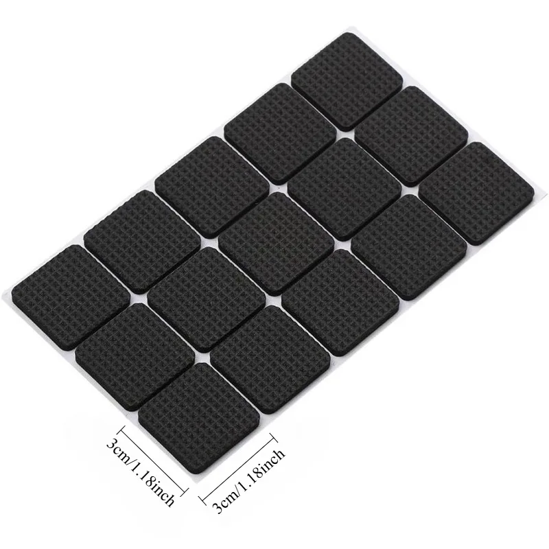 15PCS Square Silicone Furniture Pads, Non-Slip Floor Protectors for Chairs and Tables, Anti-Scratch Silicone Pads, Silent Chair