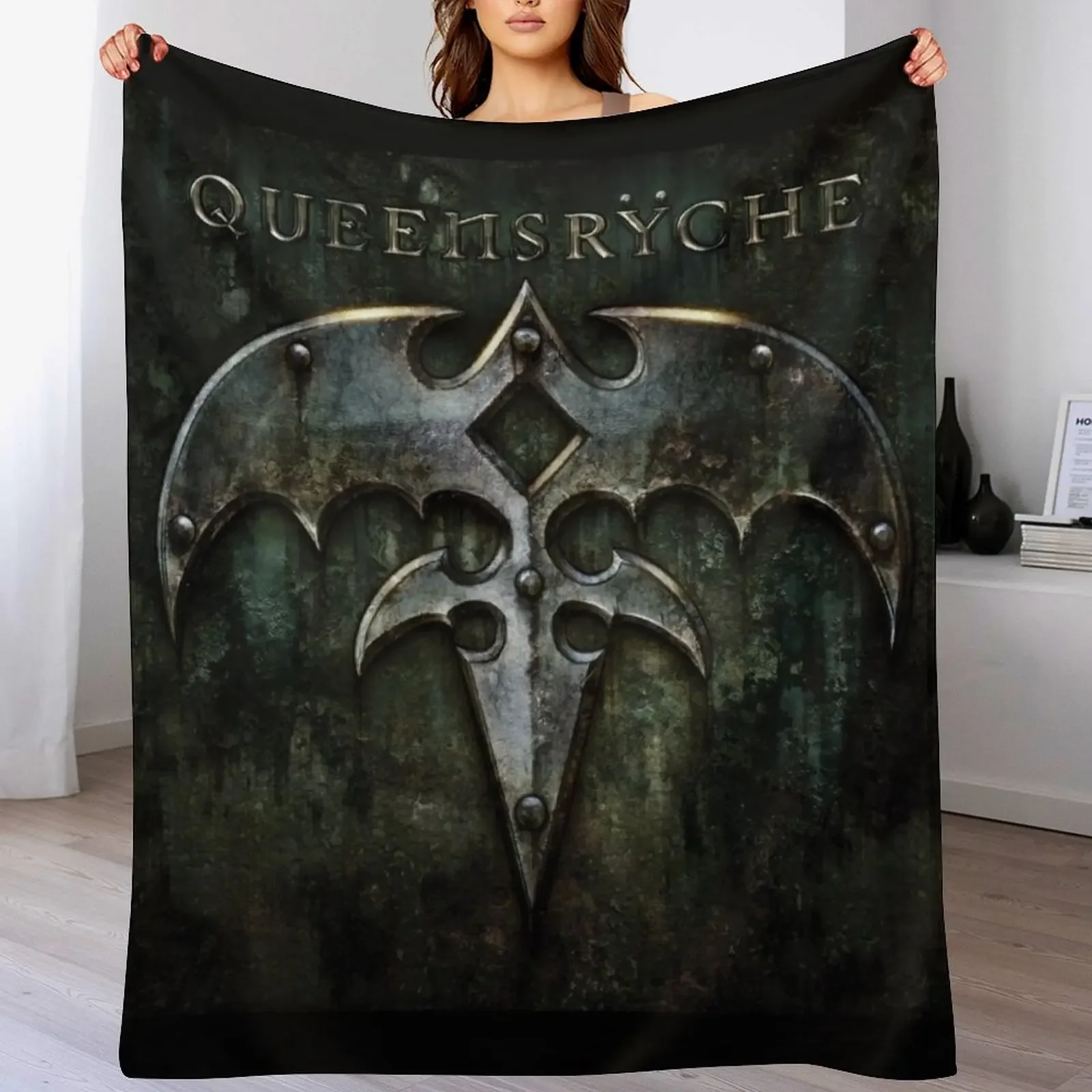 

Queensryche Throw Blanket Hairys for babies Soft Plush Plaid Custom Blankets