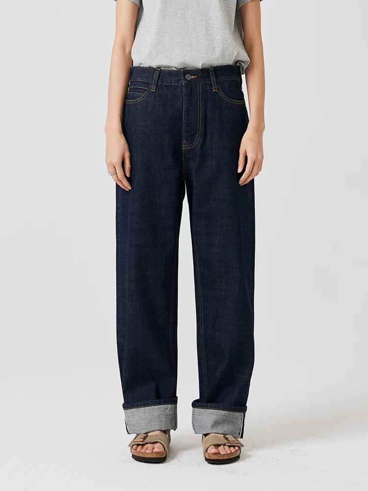 

Прямые джинсы с высокой талией, оригинальные цветные джинсы с красными ушками, женские свободные утягивающие длинные брюки, новые летние джинсы-груша-мавпа