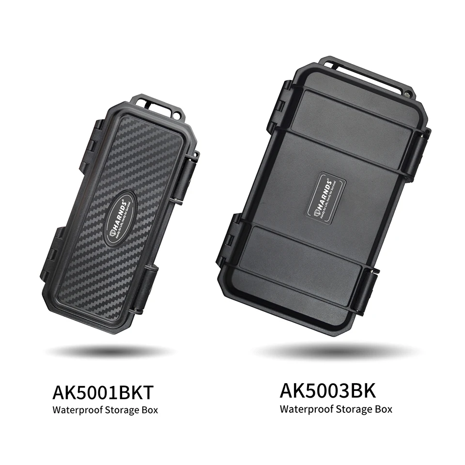 Harnds AK5001BKT/AK5003BK Waterproof Dry Storage Box, Shockproof Sponge Lined Sealed Case for Boating, Camping,  Water Sports