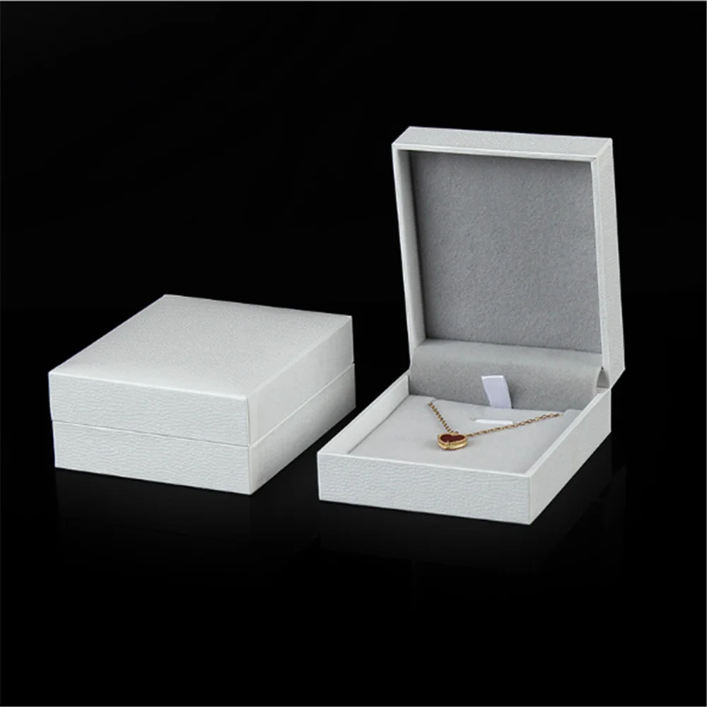 White Cardboard Jewelry Boxes Set Gifts Present Storage Display Box For Necklaces Bracelets Earrings Rings Display Packaging Box