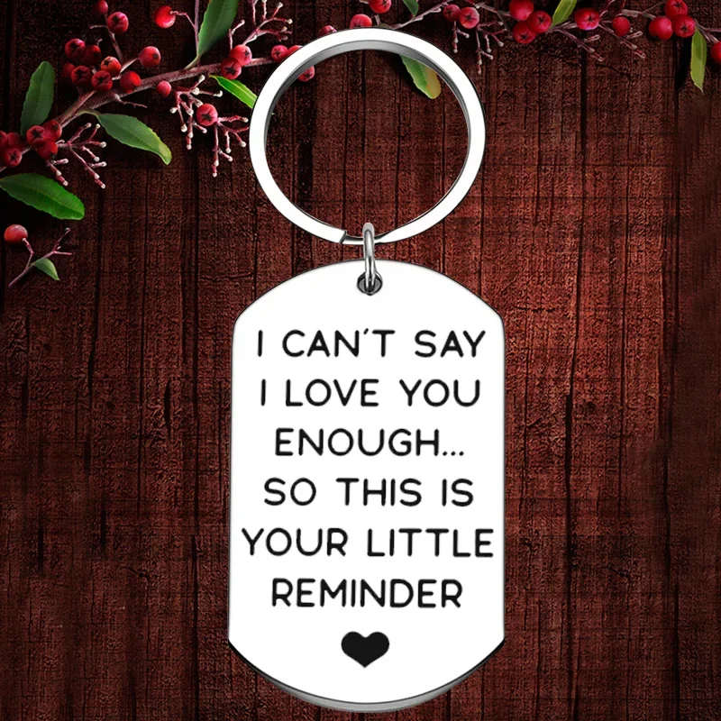 Charm Funny Boyfriend Girlfriend Keychain Pendant Wife Husband Anniversary Birthday Gifts Key Chains I CAN'T SAY I LOVE YOU