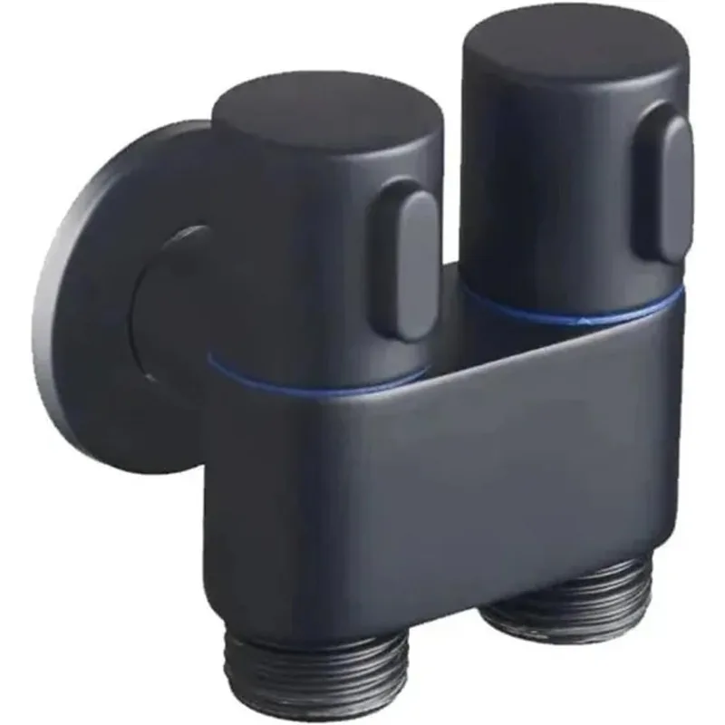 One Into Two Out Water Controller Toilet Bidet Cleaning Sprayer Accessories 1Pcs G1/2 Three-way Filling Angle Valve Wall Mount