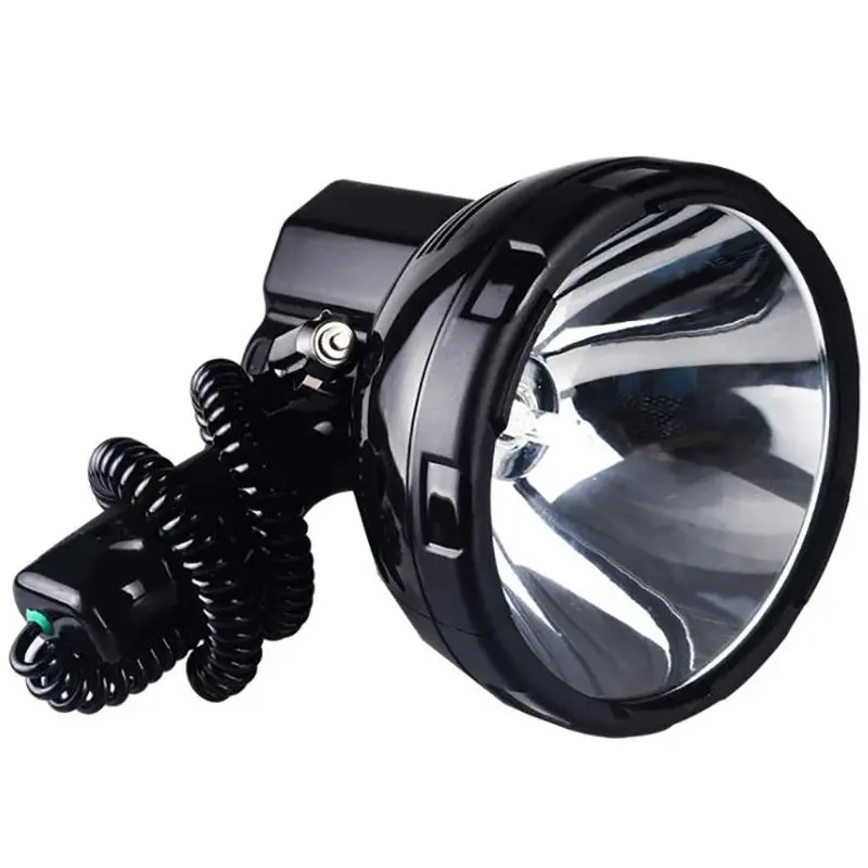 12V 55W 6500K Spotlight, Super Bright LED Flashlight Handheld Spotlight 3000 Meters Range, Large Flashlight Searchlight