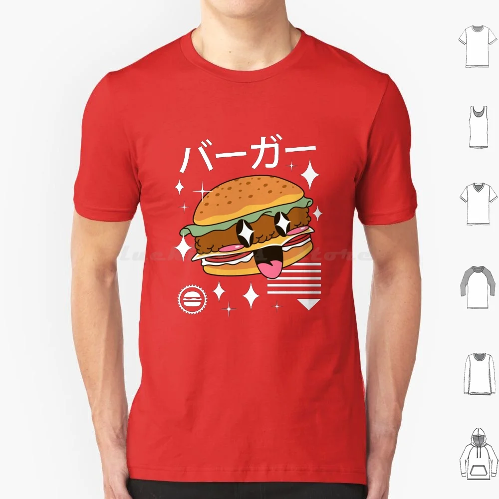 

Kawaii Burger T Shirt 6xl Cotton Cool Tee Burger Burgers Kawaii Cute Japan Japanese Cool Food