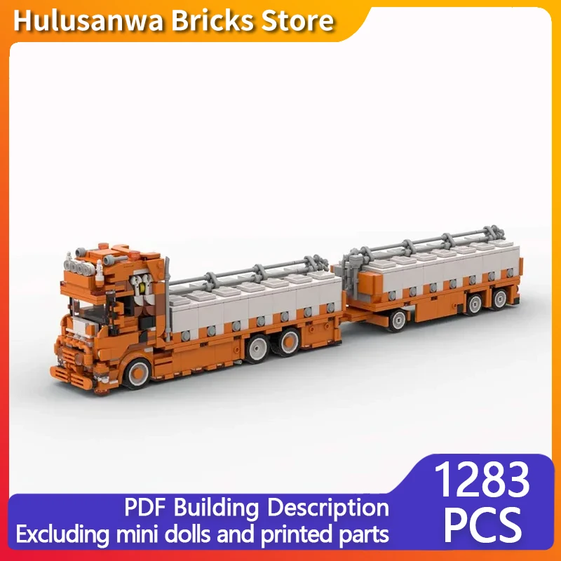 City Car Model MOC Building Bricks Fish Transport Vehicle Truck Modular Technology Gifts Holiday Assemble Children Toys Suit