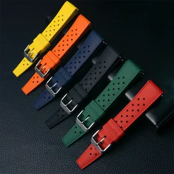 CLASSIC TROPICAL STYLE FKM RUBBER WATCH STRAP 20mm 22mm watch band for Seiko for Oris Watch Replaement Watch Bracelet Belt