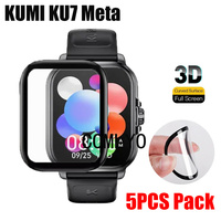 5PCS For KUMI KU7 Meta Smart watch 3D Screen Protector Protective Full Cover Curved Soft Film