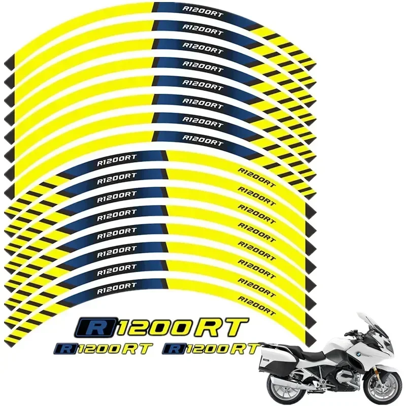 ملصق لصائق عجلة الدراجة النارية ، قطع غيار لـ b1200mw ، ديكور R RT-Yellow