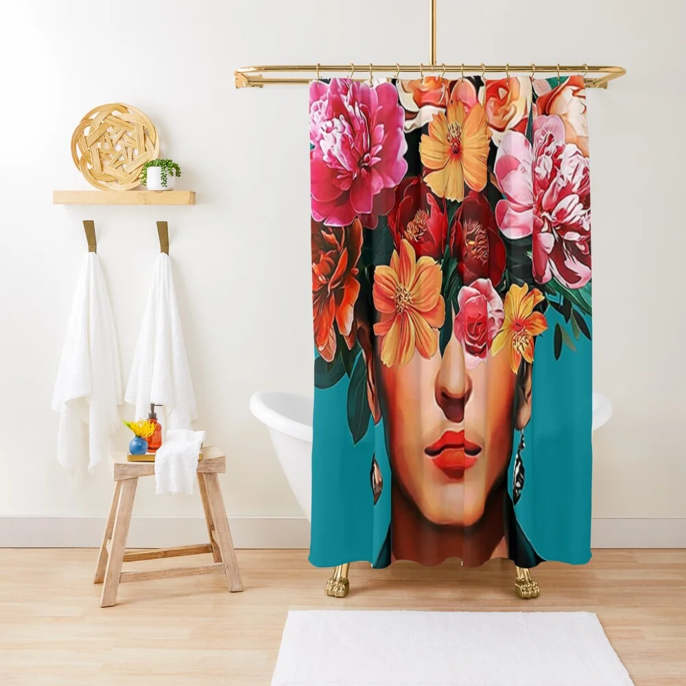 Bathing Cover Waterproof  Frida K Shower Curtain Anime Bathtub Art Curtains Bathroom Waterproof Curtain with Hooks Girls Gifts