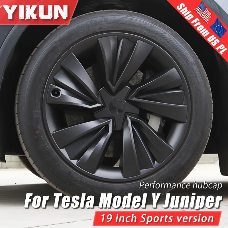 

4 шт. крышка ступицы 19 дюймов для Tesla Model Y Juniper 19 дюймов, крышка перекрестных колес, замена, полный обод, автомобильные аксессуары 2025