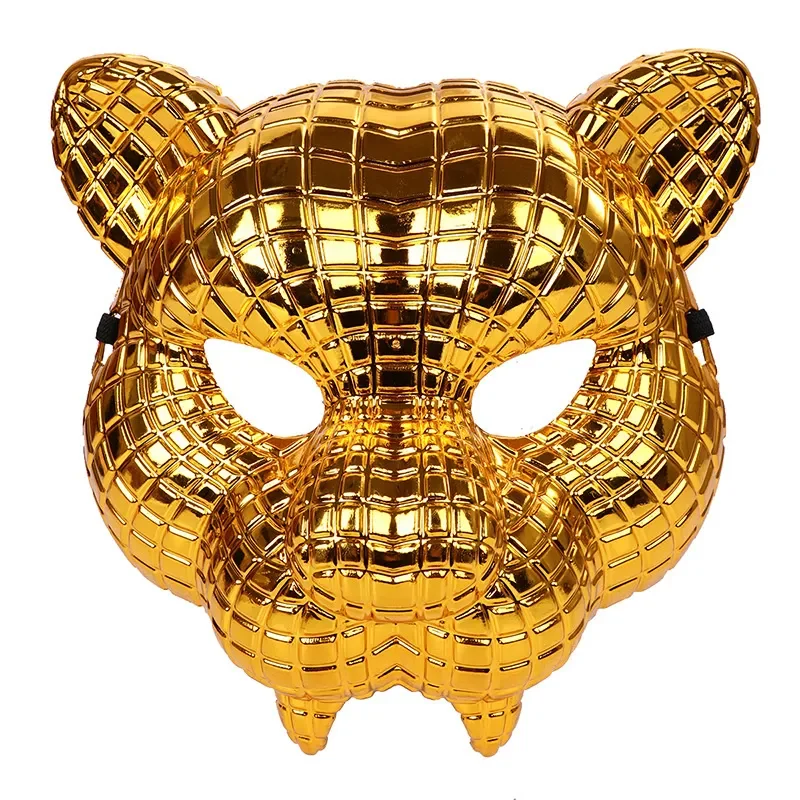 Halloween Golden Leopard Mask Tiger Adult Party Performance Costume Prop Mask For Man Cosplay