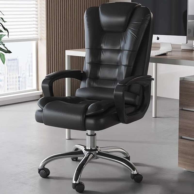 Black High Back Office Chair Stylish Mobile Luxury Swivel Gaming Chair Comfy Simple Cadeira Para Computador Office Furniture