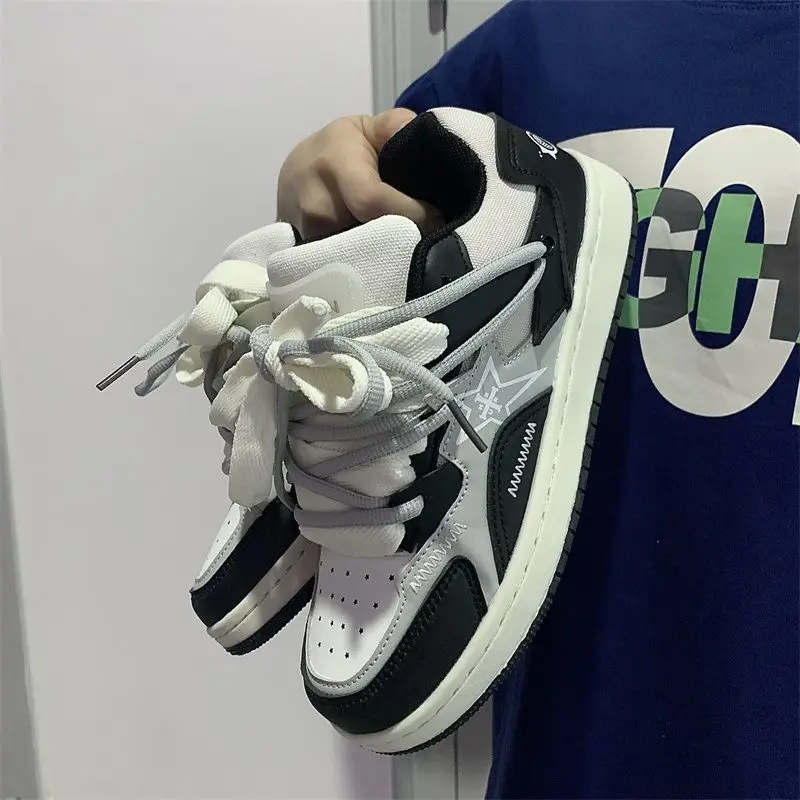 Đồ Bộ Nam Phong Cách Nền Tảng Vụng Về Giày Lưu Hóa Giày Mùa Xuân, Mùa Thu Giày Sneaker Thoáng Khí Người Giày Phối Ren Comrfortable