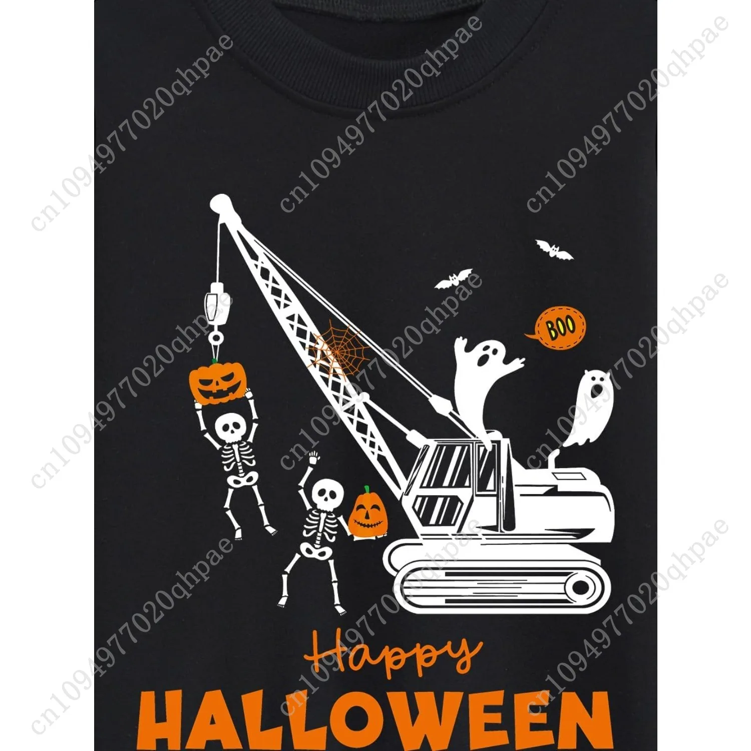 Kids Halloween Sweatshirts Pumpkin Skeleton Pullover Boys Monster Truck Trick or Treat Toddler Tops Halloween Outfits 2T