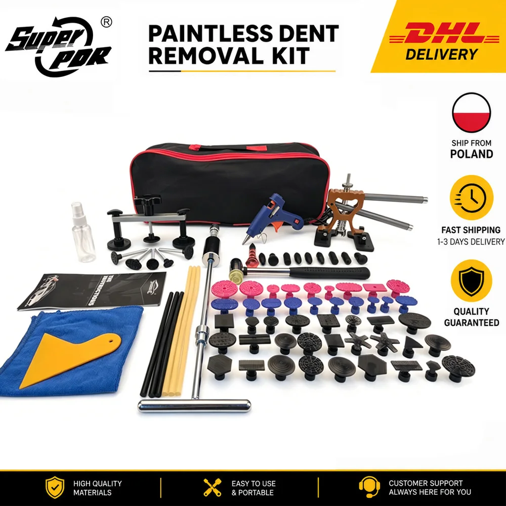 Super PDR Auto-Werkzeuge, Dellen-Reparatur-Sets, professionelles Werkzeug zur Reparatur von Karosserie Hagel Hagel, lackfreie Werkzeuge zum Entfernen von Auto-Dellen