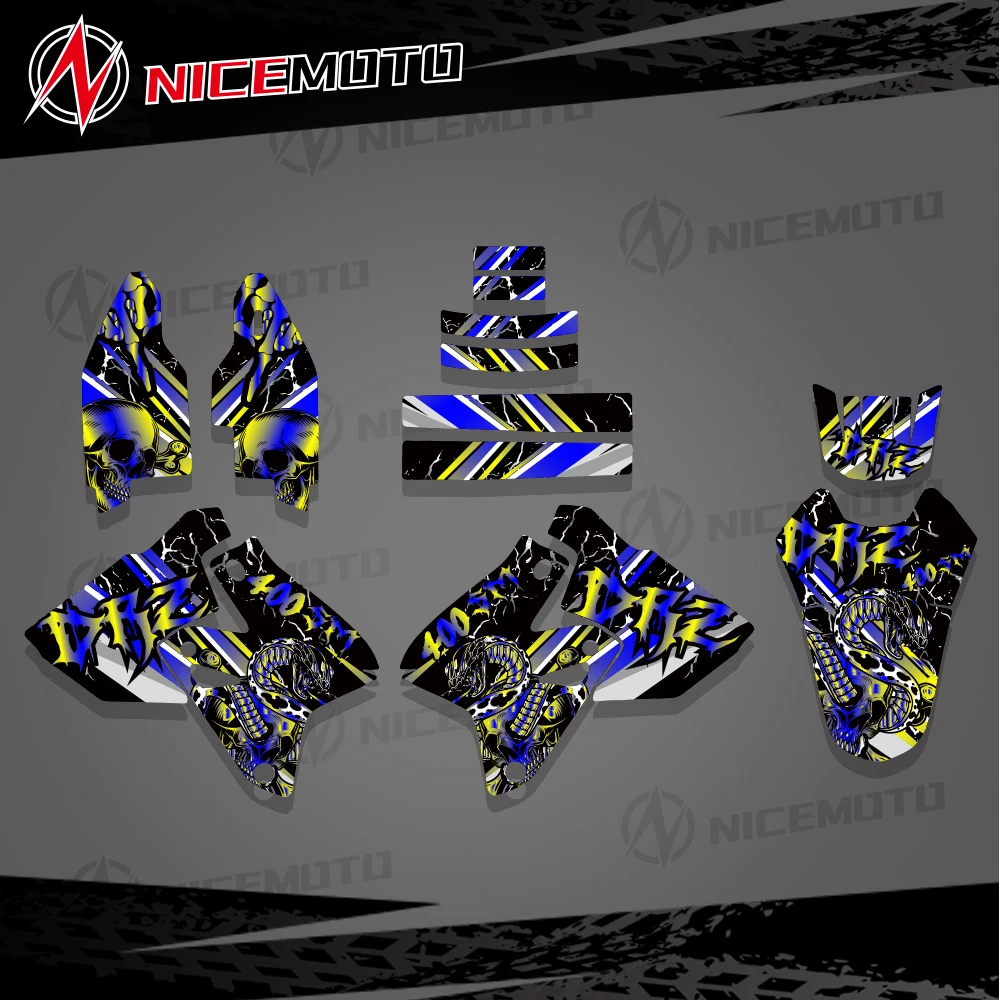 New For Suzuki DRZ400SM DR-Z 400SM DRZ 400 SM 2000-2020 2019 2018  Motorcycle Graphics Background Decals Sticker Customize