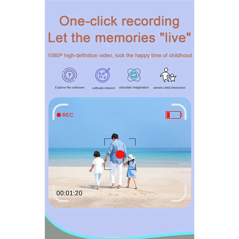 GOB-oInstant พิมพ์กล้องการพิมพ์ความร้อนกล้องถ่ายภาพเด็ก WIFI กล้องดิจิตอลของเล่นเด็ก 1080P HD