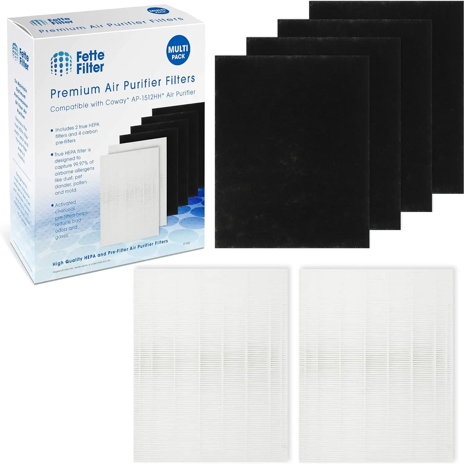 

Набор фильтров Premium H13 True HEPA для очистителей воздуха - 200M, совместим с различными моделями