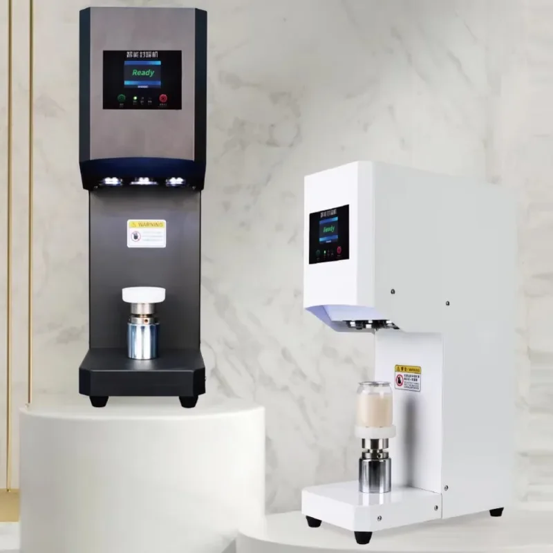 2026 Xiangyin Factory Direct Seal Automatic Rotating & Non-rotating PET Can Sealing Machine For Soda Beer Coffee Tea Juice PET