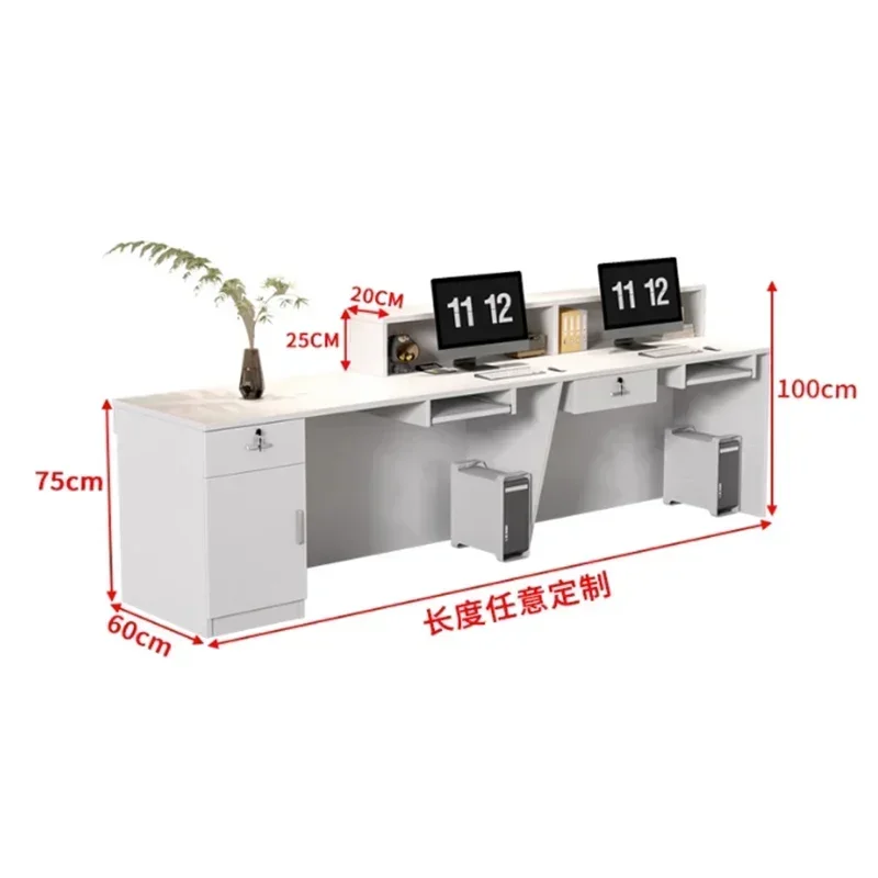 Customization Storage Reception Desks Premium Luxury Beauty Glamour Reception Desks Unique Mostrador Commercial Furniture