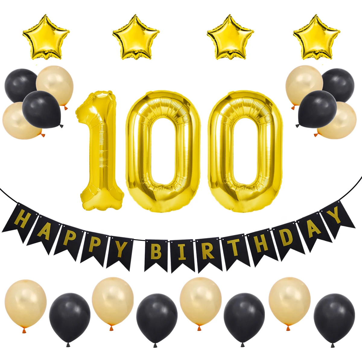 

24 Pcs Balloons Folienballon Happy Birthday Geburtstagsballon Thicken Ballons Silber Garland Geburtstagsluftballons Stehend