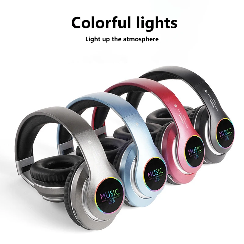 VJ033 Накладные беспроводные Bluetooth-наушники Накладные наушники с шумоподавлением Стереозвук Спортивные музыкальные игровые наушники