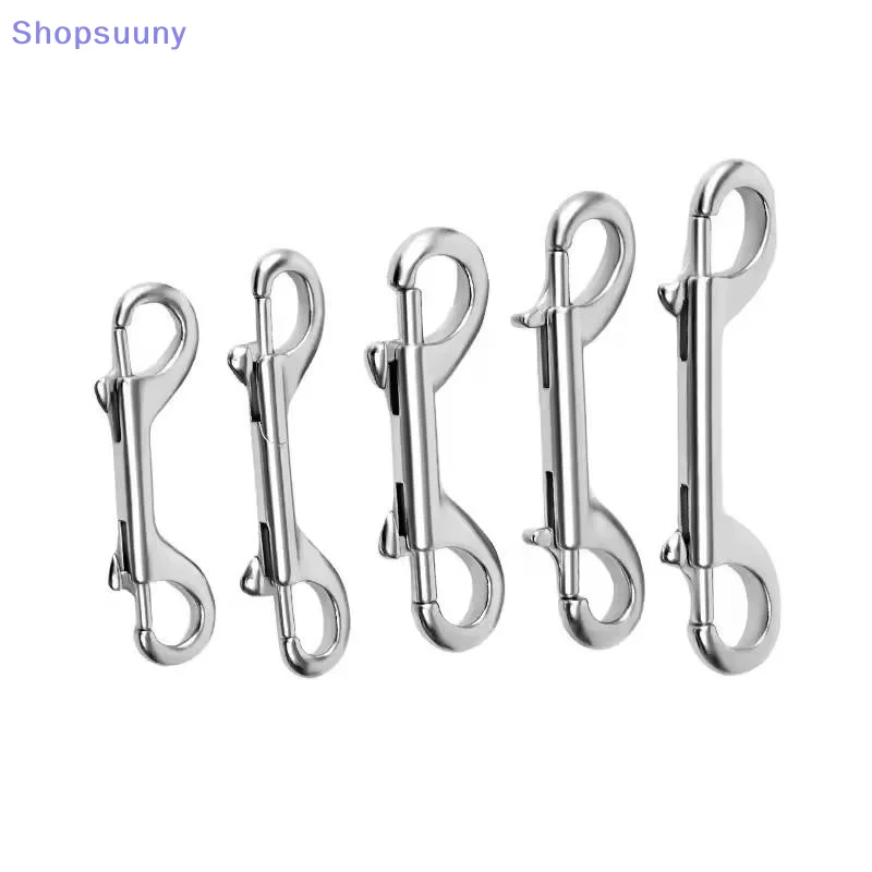 [SU]Stainless Steel Bolt Snap Hooks Double Ended Snap Clips Diving Clips Dog Leash Key Chain Horse Tack[SU]