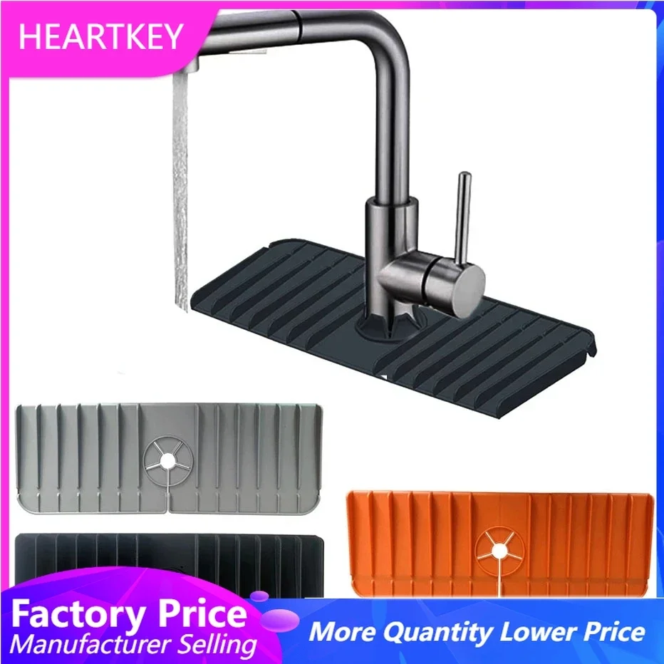 2022 Amazon Kitchen Sink Draining Mat Drying Countertop Protector Water Splash Guard Silicone Faucet Handle Drip Catcher Tray