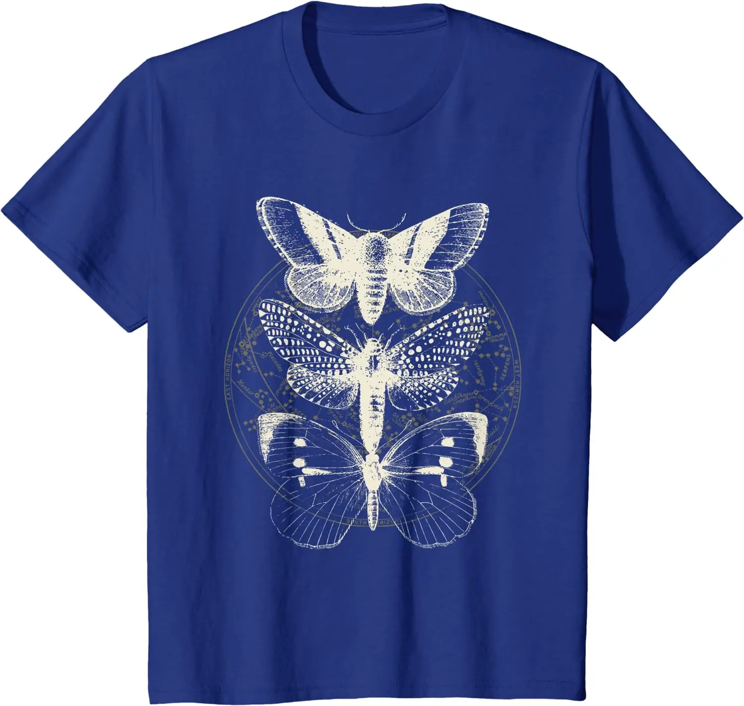 Witchcore Lepidoptera Butterfly Moth Insect Astronomy Lover T-Shirt Halloween Vintage T Shirt for Men Women Daily Four Seasons