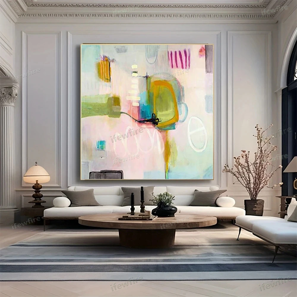 

Fashion White Flower Art Handmade Frameless Canvas Painting Wall Picture Home Decoration Living Room Decoration Painting Porch
