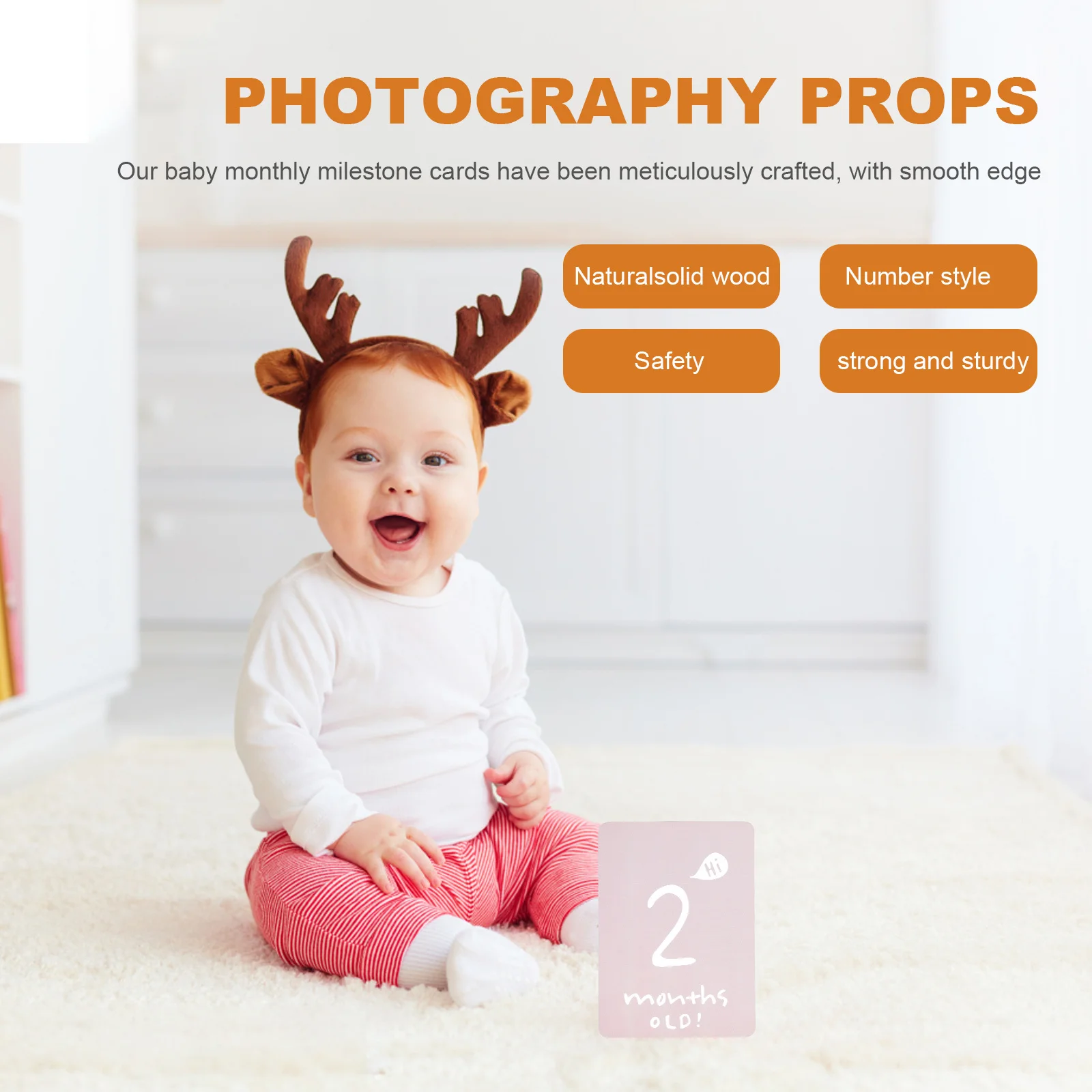 

Детский набор из 20 предметов, реквизит для фотосъемки новорожденных на месяц, открытки для первого года рождения новорожденного, фотокарточки на память для малышей