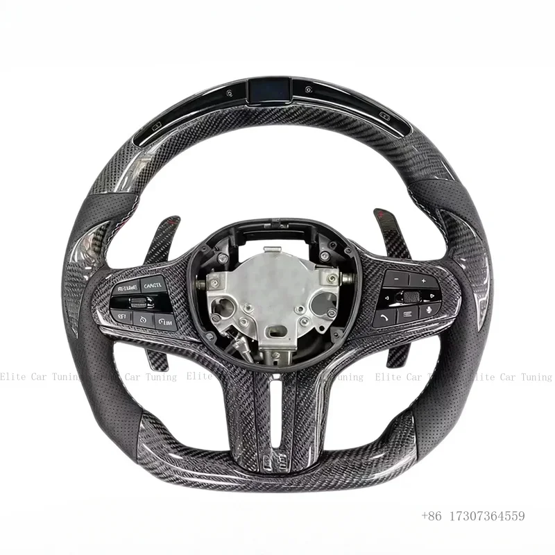 

For BMW F40 F44 G30 G38 G01 G02 G05 G06 G07 G08 G18 G20 G21 G22 G24 G26 G80 M2 M3 M4 M5 F45 F46 Carbon Fiber Steering Wheel LED