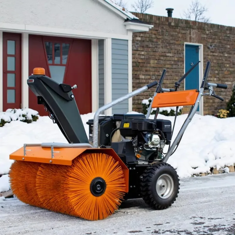 China Engine Powered Self-propelled Snow Thrower Equipment 1 Year Warranty Dimensions 110x90x100cm Snow Blower (Manual Start)
