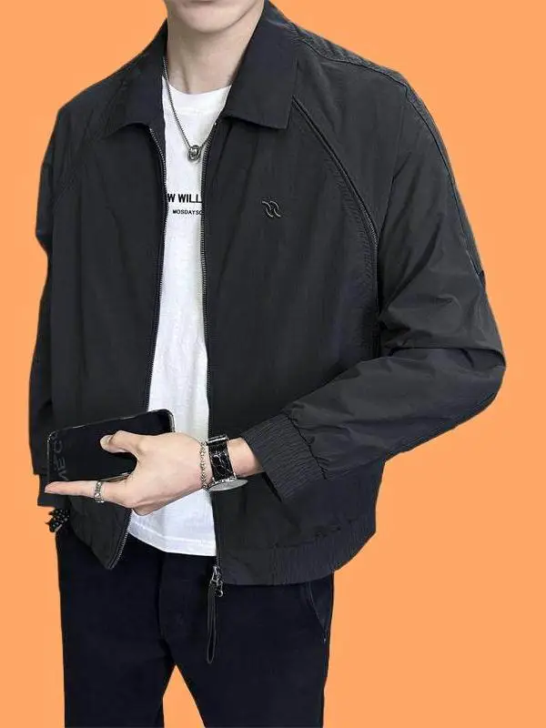 

Men's Casual Faionable ort Jaet Collared Lightweight Luxury Versatile Loose Fit Polyester/Nylon Cosite Fiber
