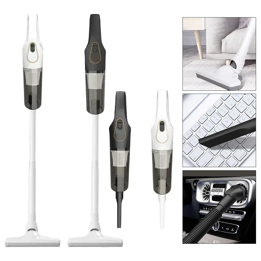 

Беспроводной пылесос 2-в-1 черно-белого цвета для твердых полов, ковров и шерсти животных, с двигателем 100 Вт, портативный, ручной