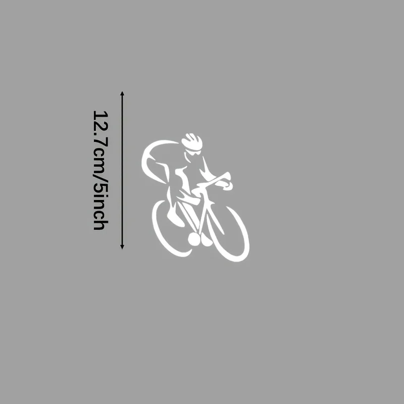 Minimalist Cyclist Silhouette Vinyl Sticker,Self-Adhesive Durable Decal for Car,Laptop,Water Bottle,Notebook Multi-Purpose Decor