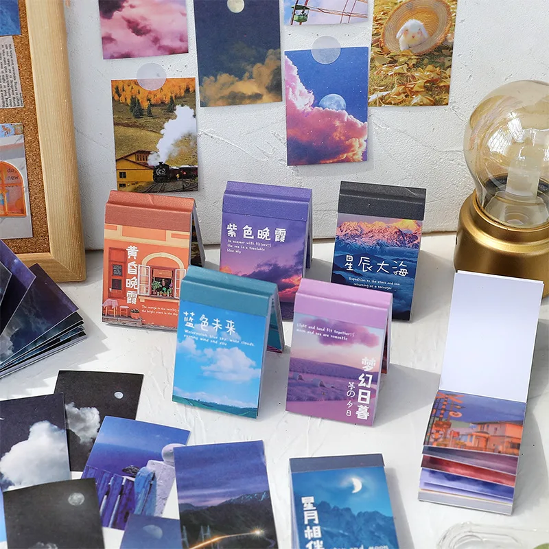 

50 sheets Ins Style Sticker Book Washi Paper journal DIY Material Decoration Sticker Memo Pad Scrapbook Stationery scrapbooking