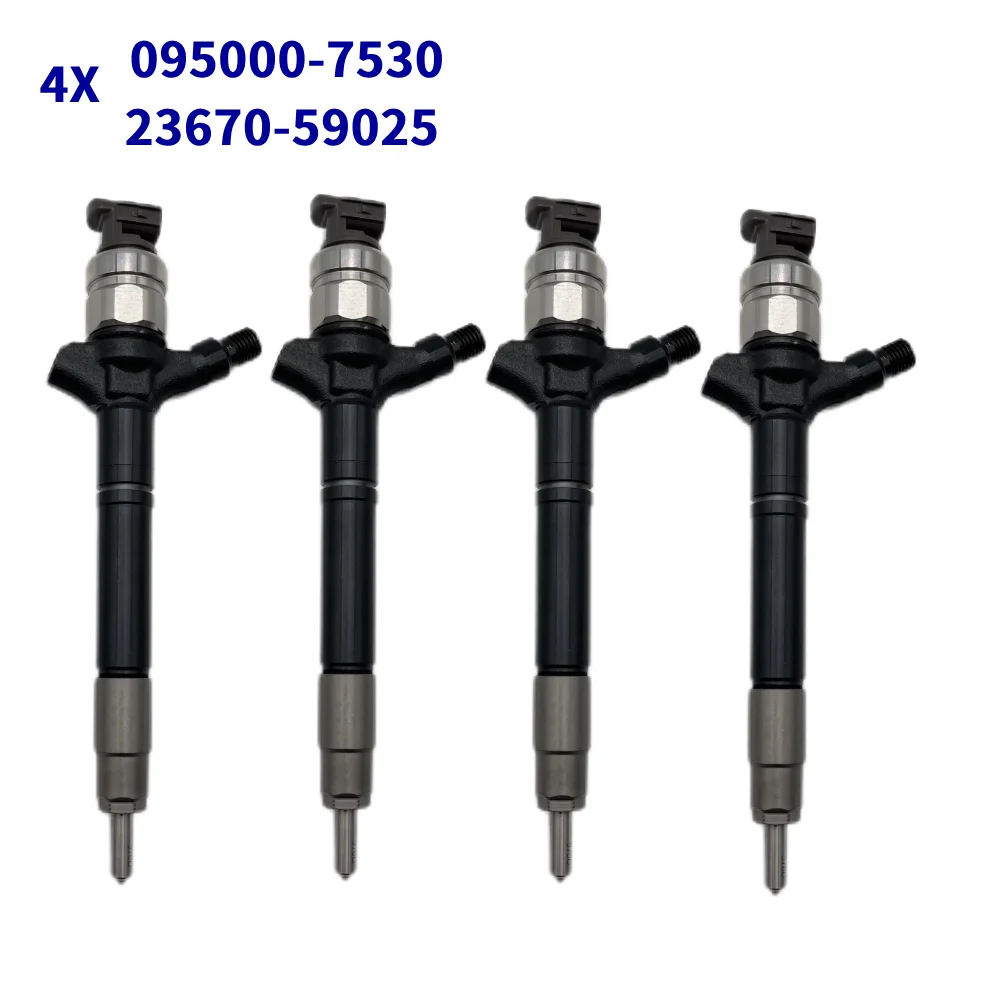 

4PCS Diesel Fuel Injector Assembly 095000-7530 23670-59025 for Toyota Land Cruiser